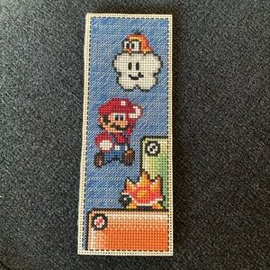 Handmade cross-stitch bookmark/magnet